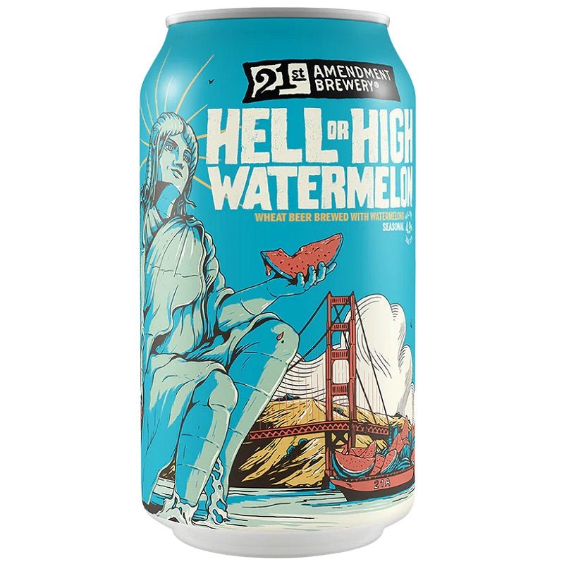 21st Amendment Brewery Hell or High Watermelon Wheat Beer 6-Pack - ShopBourbon.com