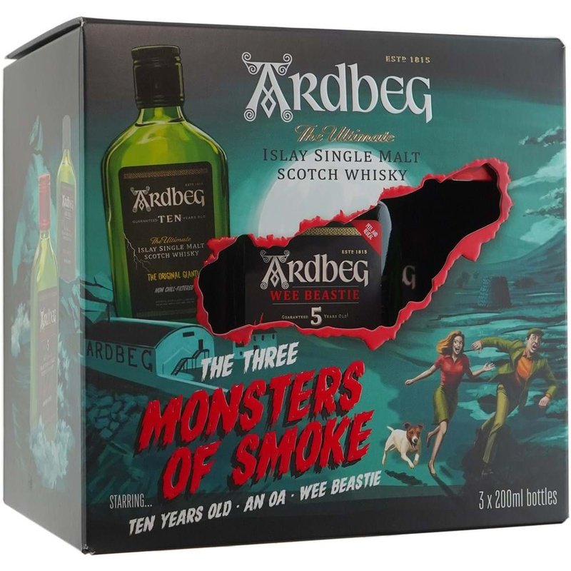Ardbeg 'The Three Monsters of Smoke' Islay Single Malt Scotch Whisky 3-Pack Set - ShopBourbon.com