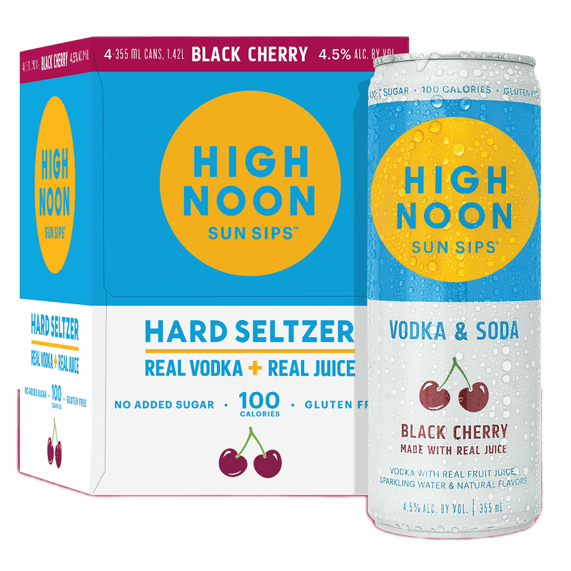 High Noon Black Cherry Hard Seltzer 4-Pack - ShopBourbon.com