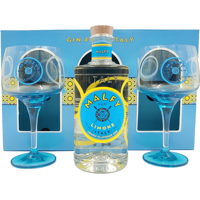 Malfy Limone Gin Gift Set with 2 Glasses - ShopBourbon.com
