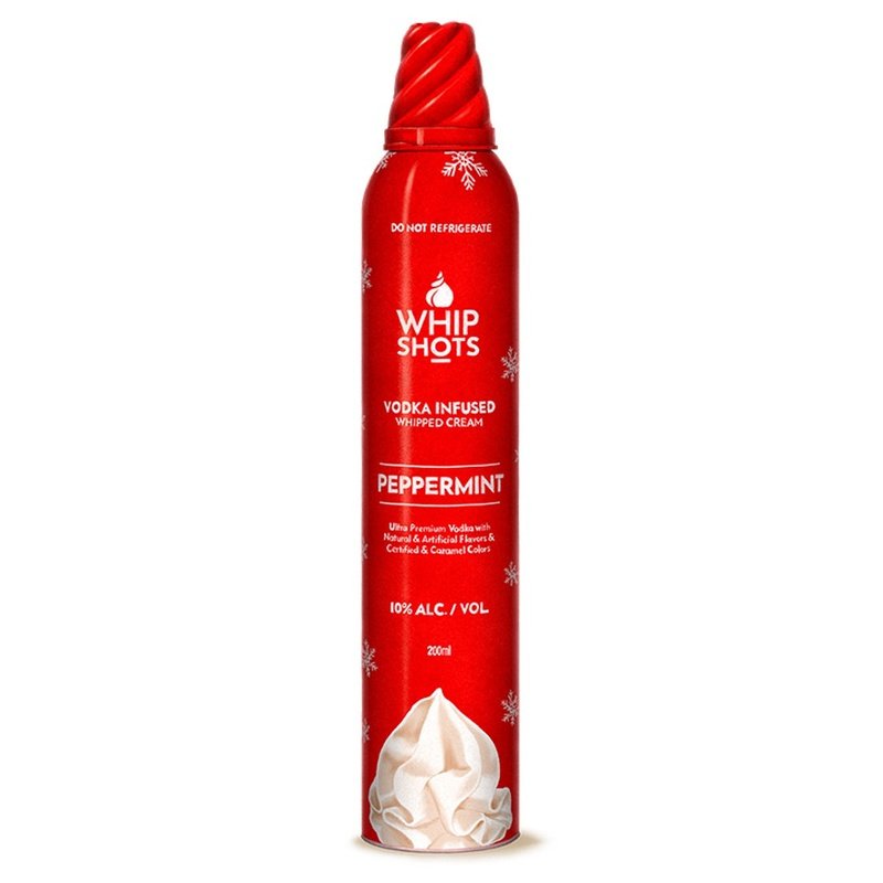 Whipshots Peppermint Vodka Infused Whipped Cream 200ml - ShopBourbon.com