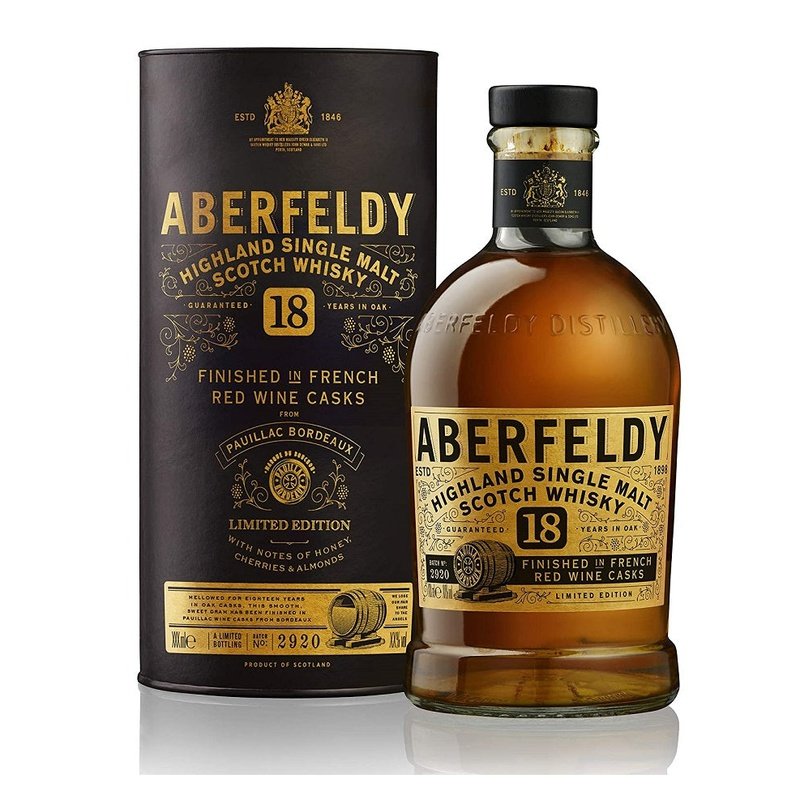 Aberfeldy 18 Year Old French Red Wine Casks Finish Highland Single Malt Scotch Whisky - ShopBourbon.com