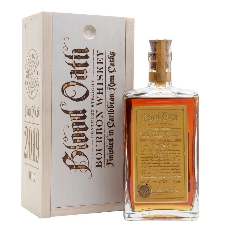 Blood Oath Pact No. 5 Caribbean Rum Casks Finish Kentucky Straight Bourbon Whiskey - ShopBourbon.com