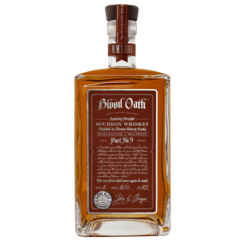 Blood Oath Pact No. 9 Oloroso Sherry Cask Finish Kentucky Straight Bourbon Whiskey - ShopBourbon.com