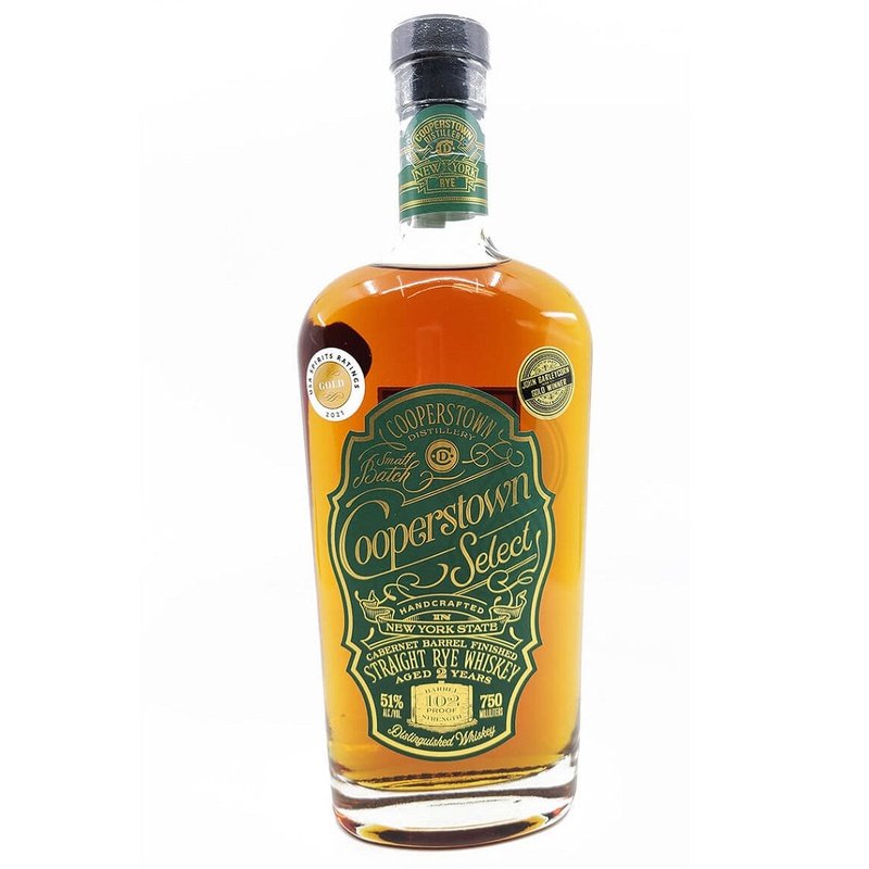 Cooperstown Select 2 Year Old Cabernet Barrel Finished Straight Rye Whiskey - ShopBourbon.com