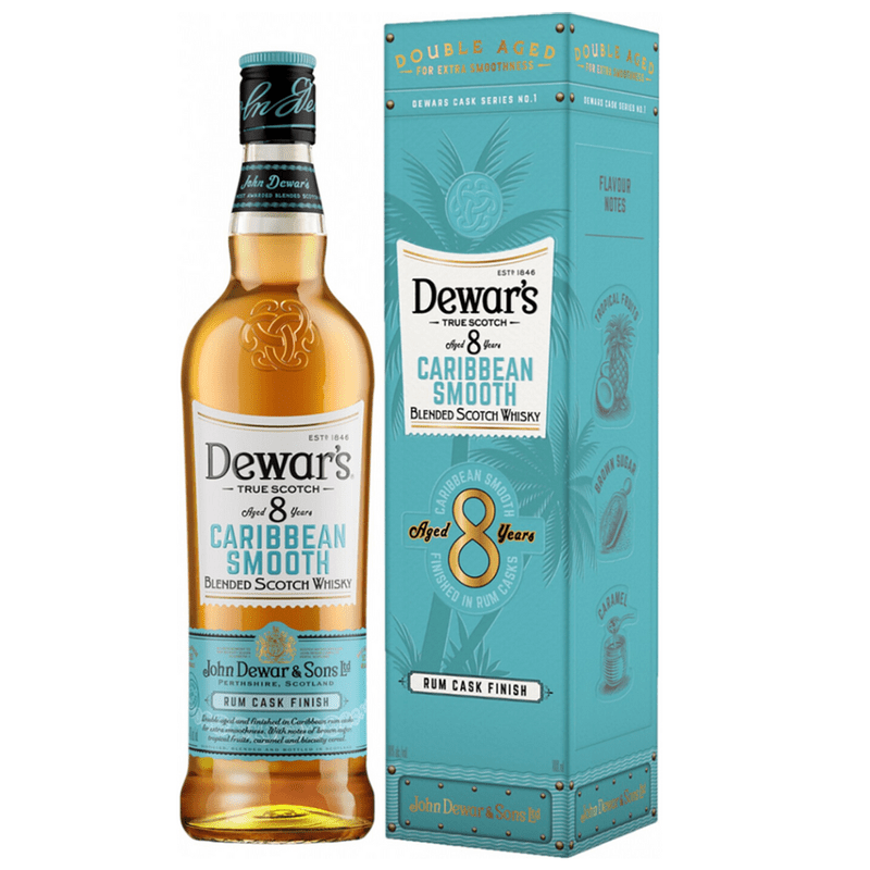 Dewar's 'Caribbean Smooth' 8 Year Old Rum Cask Finish Blended Scotch Whisky - ShopBourbon.com