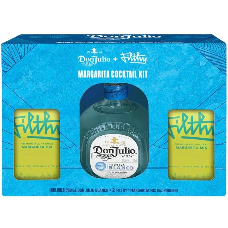 Don Julio Blanco Tequila + 2 Filthy Margarita Mix Gift Set Pack - ShopBourbon.com