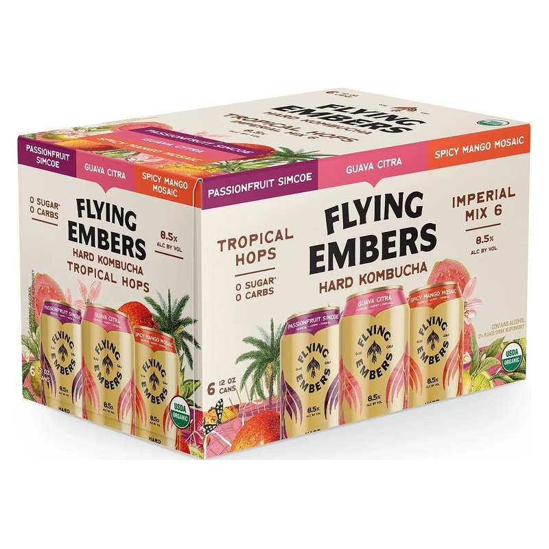 Flying Embers Tropical Hops Hard Kombucha Variety 6-Pack - ShopBourbon.com