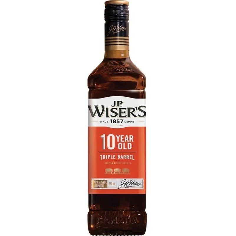 J.P. Wiser's 10 Year Old Triple Barrel Blended Canadian Whisky - ShopBourbon.com