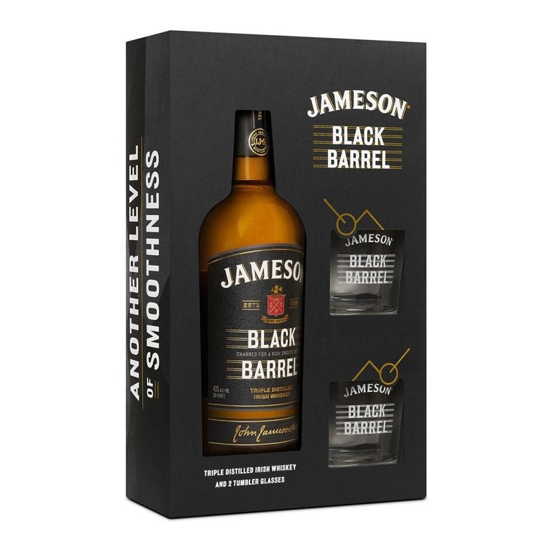 Jameson Black Barrel Irish Whiskey with 2 Glasses Gift Set - ShopBourbon.com