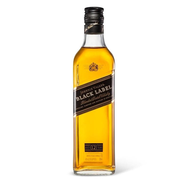 Johnnie Walker Black Label 12 Year Old Blended Scotch Whisky 200ml - ShopBourbon.com