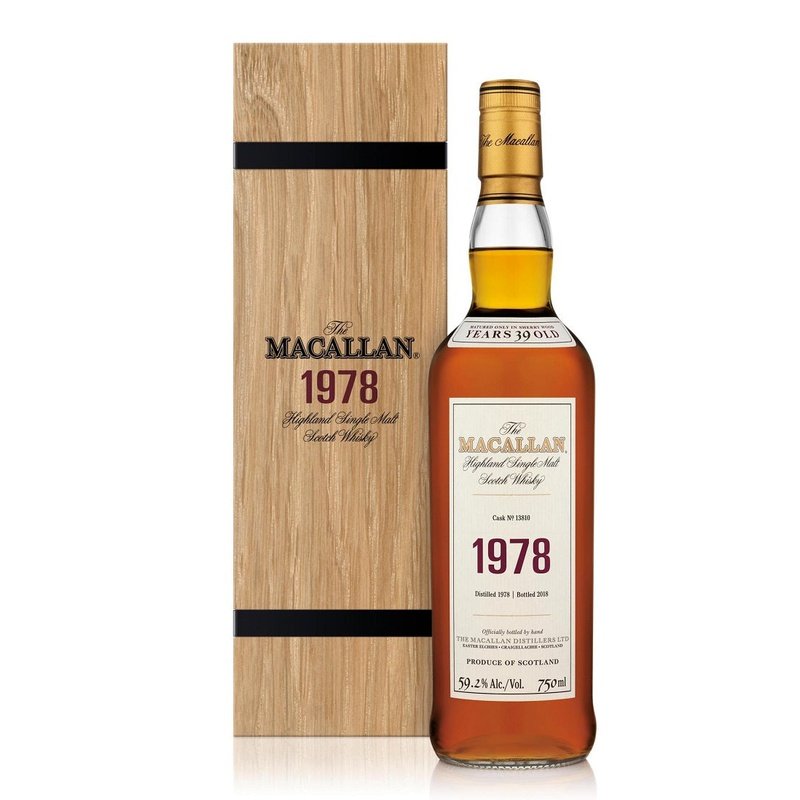 The Macallan 39 Year Old 1978 Cask No. 13810 Fine & Rare Highland Single Malt Scotch Whiskey - ShopBourbon.com