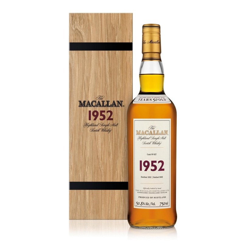 The Macallan 50 Year Old 1952 Cask No. 627 Fine & Rare Highland Single Malt Scotch Whiskey - ShopBourbon.com