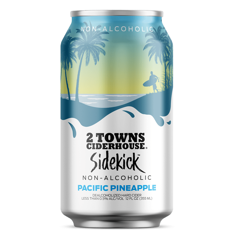 2 Towns Ciderhouse Sidekick Non Alcoholic Pacific Pineapple - ShopBourbon.com