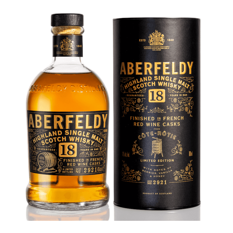 Aberfeldy 18 Year Old 'Côte Rôtie' Red Wine Casks Finish Highland Single Malt Scotch Whisky - ShopBourbon.com