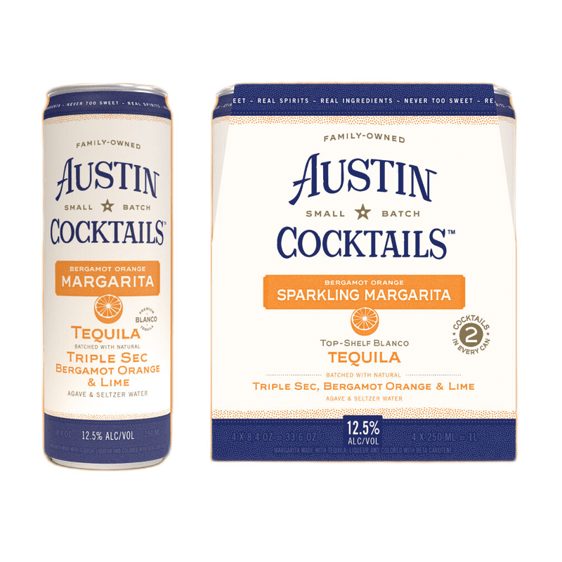 Austin Cocktails Sparkling Bergamot Orange Margarita 4-Pack - ShopBourbon.com