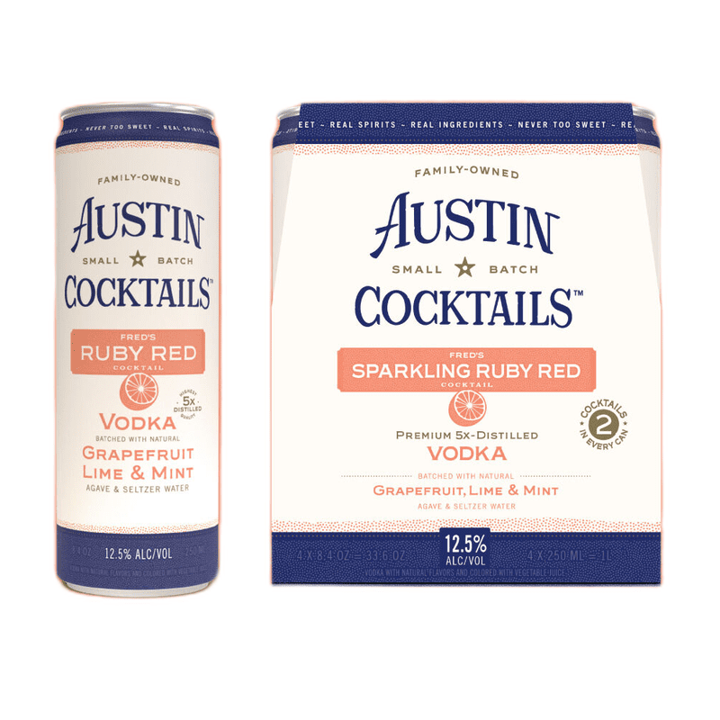 Austin Cocktails Sparkling Fred's Ruby Red Cocktail 4-Pack - ShopBourbon.com