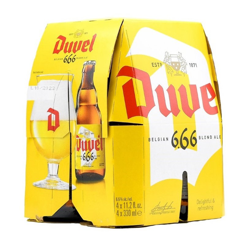 Duvel 6.66% Belgian Blond Ale Beer 4-Pack - ShopBourbon.com