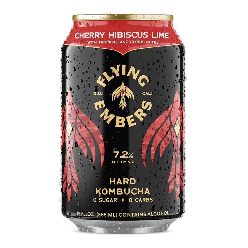 Flying Embers Cherry Hibiscus Lime Hard Kombucha 6-Pack - ShopBourbon.com