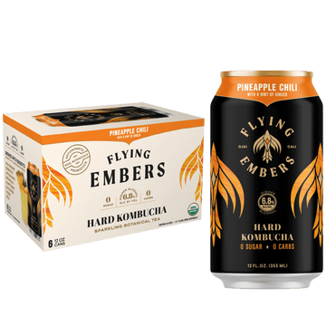 Flying Embers Pineapple Chili Hard Kombucha 6-Pack - ShopBourbon.com