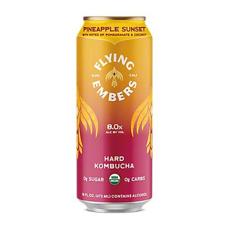 Flying Embers Pineapple Sunset Hard Kombucha 16oz Can - ShopBourbon.com