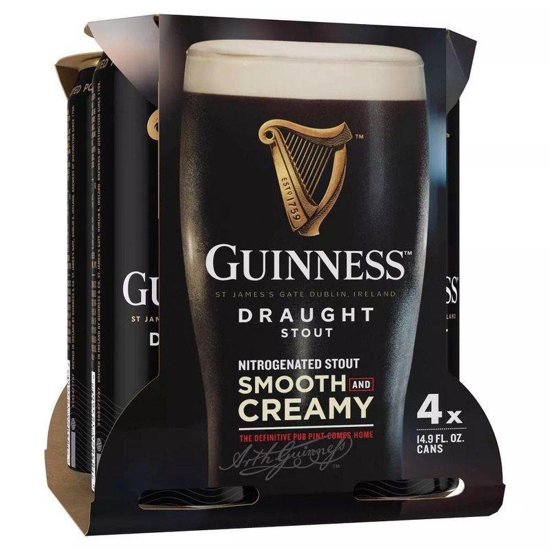 Guinness Draught Stout Beer 4-Pack - ShopBourbon.com