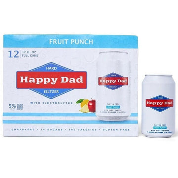 Happy Dad Hard Seltzer Fruit Punch 12-Pack - ShopBourbon.com