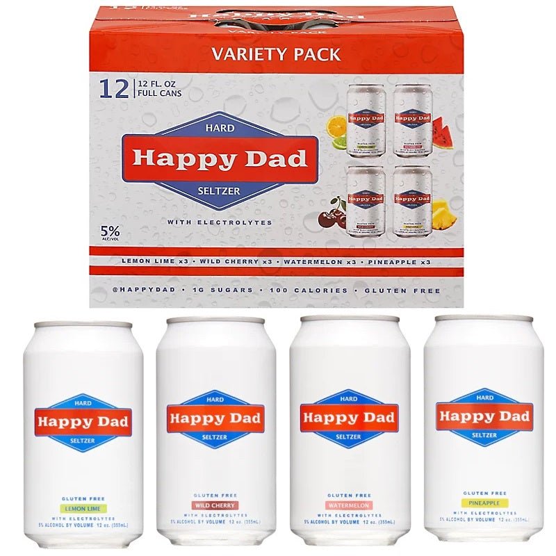 Happy Dad Hard Seltzer Variety 12-Pack - ShopBourbon.com