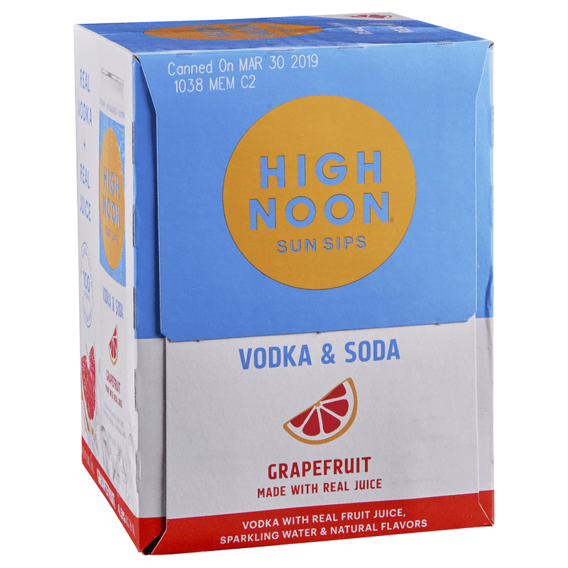 High Noon Grapefruit Vodka Soda 4-Pack - ShopBourbon.com