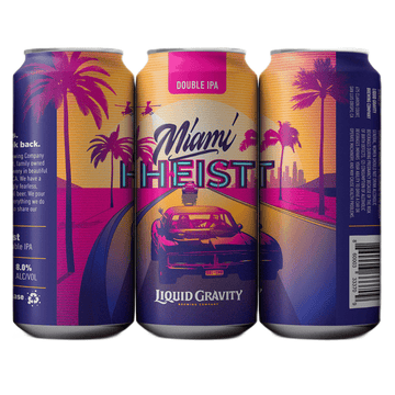 Liquid Gravity Brewing Co. Miami Heist Hazy DIPA Beer 4-Pack - ShopBourbon.com