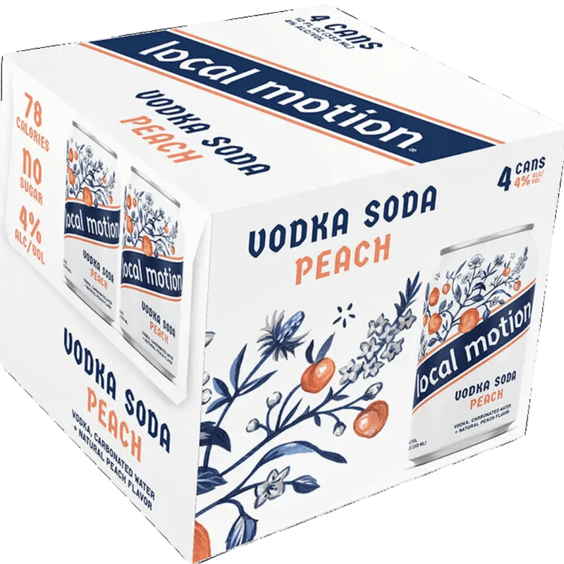 Local Motion - Peach Vodka Soda 4-Pack - ShopBourbon.com