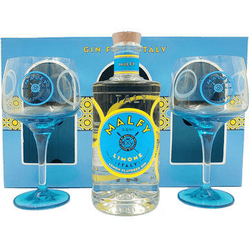 Malfy Limone Gin Gift Set with 2 Glasses - ShopBourbon.com