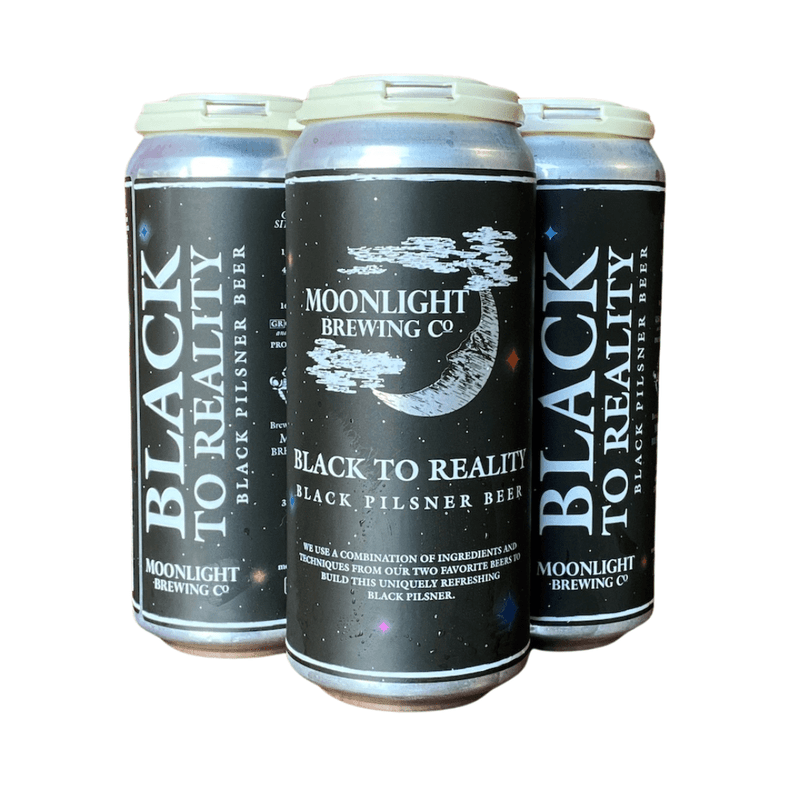 Moonlight Brewing 'Black to Reality' Black Pilsner Beer 4-pack - ShopBourbon.com