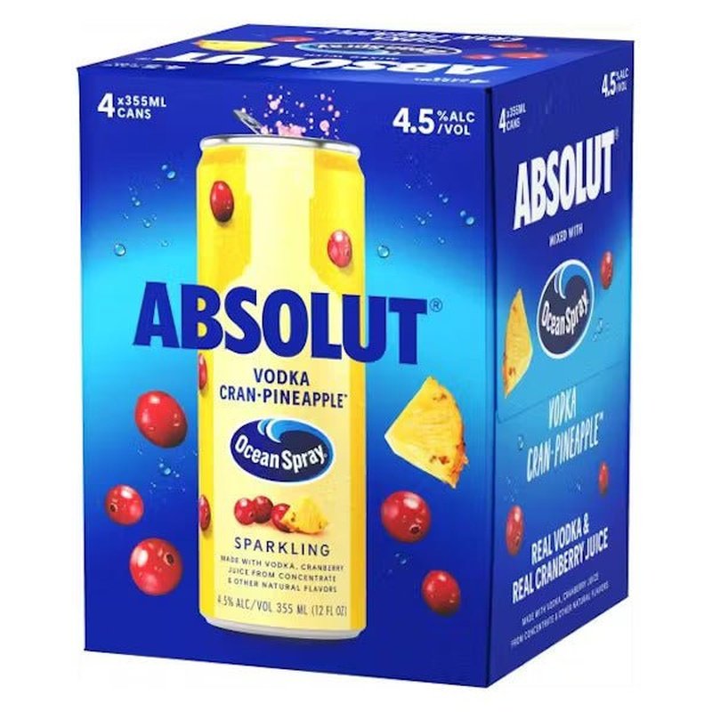 Ocean Spray® Absolut® Vodka Sparkling Cran•Pineapple™ 4-Pack - ShopBourbon.com