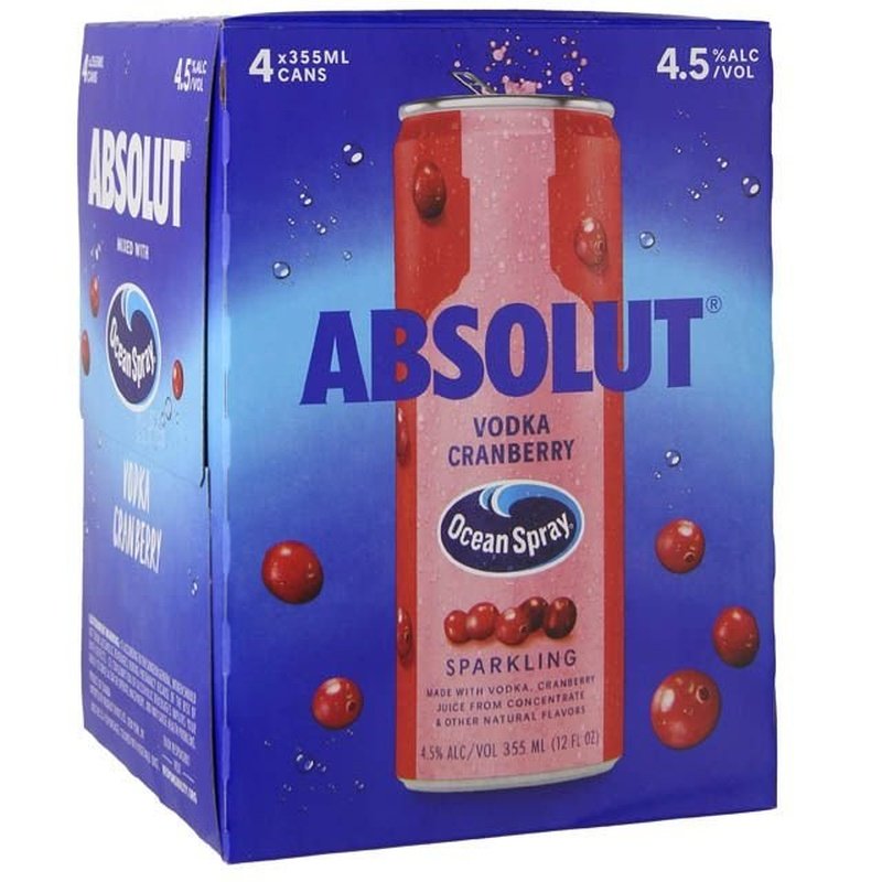 Ocean Spray® Absolut® Vodka Sparkling Cranberry 4-Pack - ShopBourbon.com