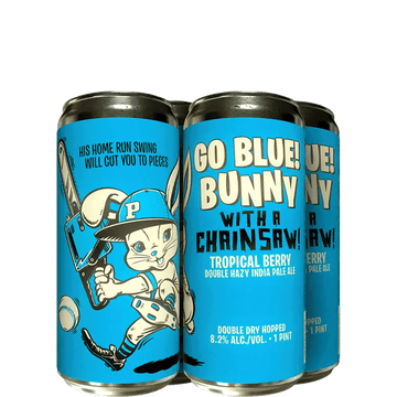 Paperback Brewing Co. 'GO BLUE! Bunny with a Chainsaw' POG Hazy DIPA 8.2% - ShopBourbon.com