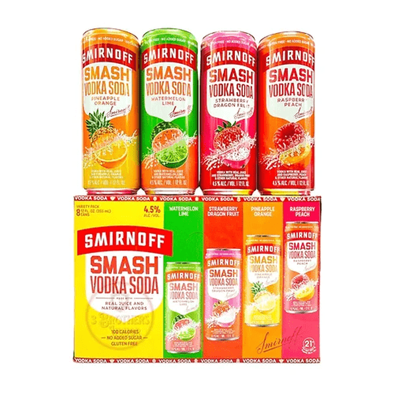 Smirnoff Smash Vodka Soda Mixed 8-Pack - ShopBourbon.com