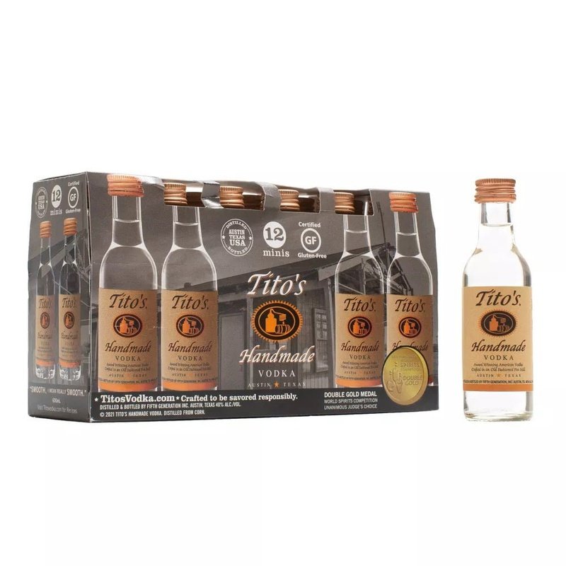 Tito's Handmade Vodka 12-Pack 50ml - ShopBourbon.com