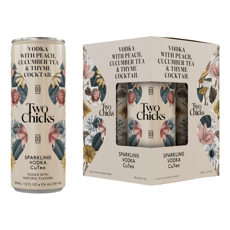 Two Chicks Sparkling Vodka CuTea 4-Pack Cocktail - ShopBourbon.com