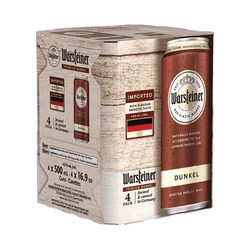 Warsteiner Dunkel Beer 4-pack Cans - ShopBourbon.com