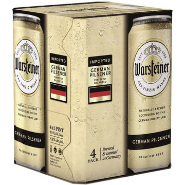 Warsteiner German Pilsner Beer 4-pack Cans - ShopBourbon.com