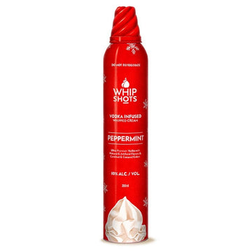Whipshots Peppermint Vodka Infused Whipped Cream 200ml - ShopBourbon.com