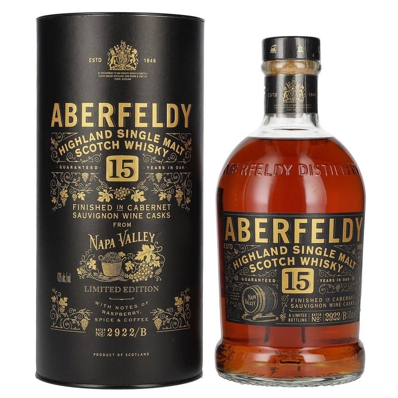 Aberfeldy 15 Year Old Cabernet Sauvignon Cask Finish Highland Single Malt Scotch Whisky - ShopBourbon.com