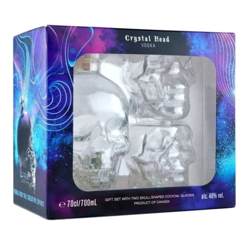 Crystal Head Original Vodka w/2 Head Glasses Gift Set - ShopBourbon.com