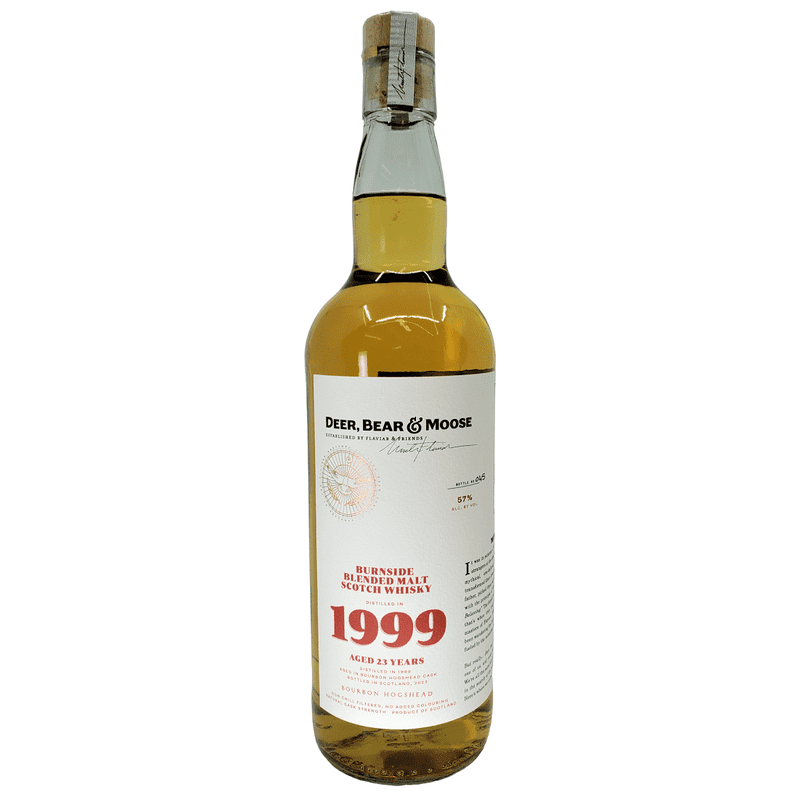 Deer, Bear & Moose 23 Year Old Burnside 1999 Blended Malt Scotch Whisky - ShopBourbon.com