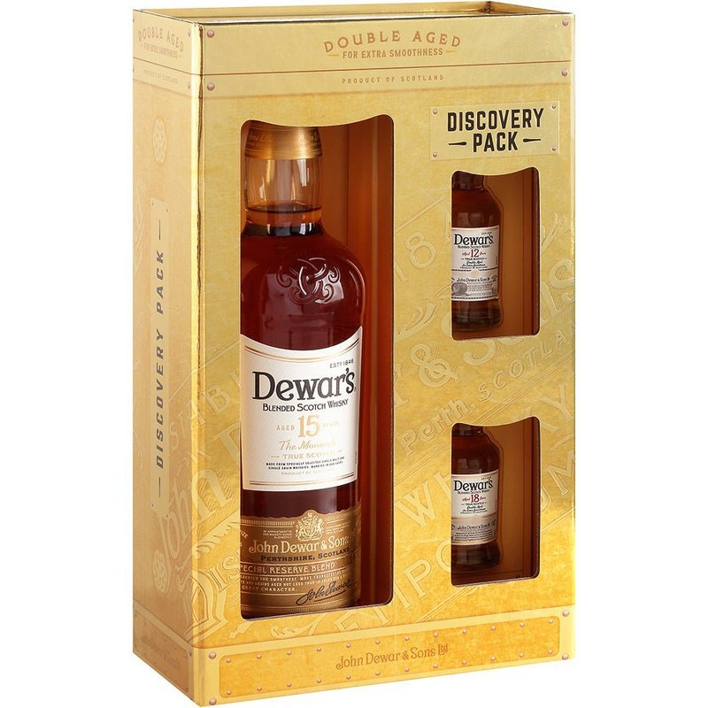 Dewar's 'Discovery Pack' 15yr Special Reserve + 12yr 50ml + 18yr 50ml Gift Set - ShopBourbon.com