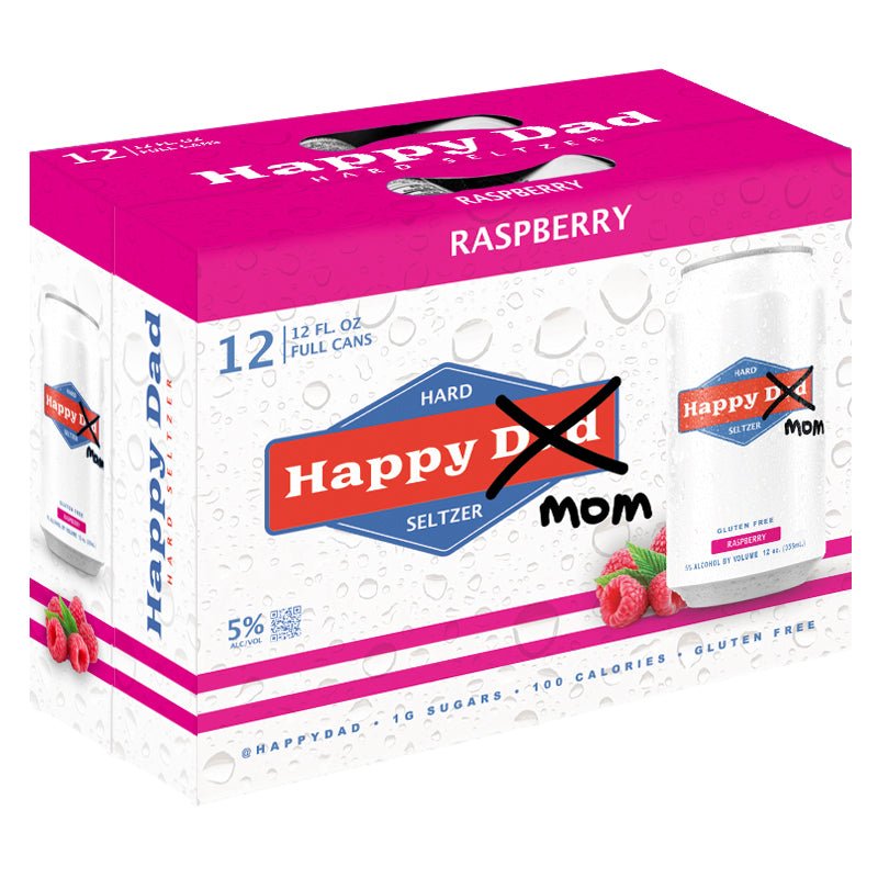Happy Dad Hard Seltzer 'Happy Mom' Raspberry 12-Pack - ShopBourbon.com