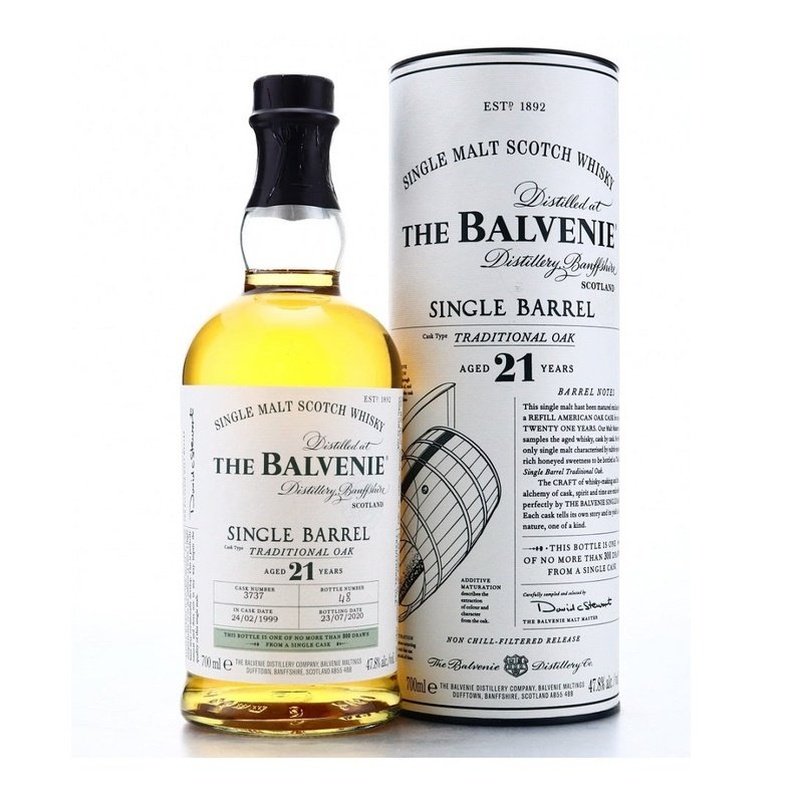 The Balvenie 21 Year Old Single Barrel Traditional Oak Single Malt Scotch Whisky - ShopBourbon.com